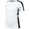 Image de Nike Women's Shirt W W NK DF Acd23 Top SS, White/Black/Black, DX0521-100, L