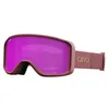 Image de Giro Sagen Lunettes de ski et de planche à neige pour hommes, femmes et jeunes avec sangle à tiers rose poudré et verres ambre/jaunes
