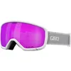Image de Giro Millie Lunettes de ski   Lunettes de planche à neige pour femmes et jeunes   Sangle blanc/gris avec verres rose vif