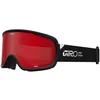 Image de Giro Snow Roam Lunettes de neige pour ski et snowboard | EXV Vision large, anti-buée, compatible OTG, vitre de rechange pour mauvais temps, compatible avec le casque Couleur Roam Black   amber scarlet