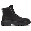 Image de Timberland pour femme. TB0A5RNG0011 Bottes mi-mollet en cuir à lacets Champ noir (36 W), Plat, Casuel