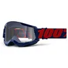 Image de Générique 100% motocross Brille Strata 2 Klar, Masego   Dunkelblau Rot, HU-GOG-1055