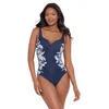 Image de Miraclesuit Maillot de Bain Une pièce Amincissant pour Femme - Contrôle du Ventre - Coupe Souple, Midnight, 46