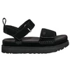 Image de UGG pour femme. 1136783 Sandales en cuir W Goldenstar noir (37), 3 à 5 cm, Velcro, Casuel