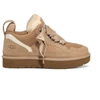 Image de UGG pour femme. 1144032 Lowmel sand Leather Sneakers (36), Cuir, Beige, Plat, 1 à 3 cm, Lacets, Casuel