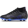 Image de Nike Football Soccer Shoe Jr Superfly 9 Club FG/MG, Black/Chrome-Hyper Royal, DJ5959-040, 32 EU (1Y US)