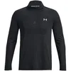 Image de Under Armour Hommes Seamless Stride 1/4 Zip Vêtements De Course Top De Course Black - Noir L