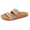 Image de REEF Cushion Vista Sandales à enfiler tendance pour femme, sangle en cuir végétalien, semelle intérieure rembourrée ultra douce, Sherbet Multi, 37.5 EU