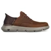 Image de Skechers pour homme. 205046 Garza Gervin - Baskets en cuir marron (43), Plat, Lacets, Casuel