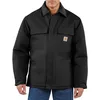 Image de Carhartt C003 Manteau traditionnel isolé en toile de canard pour homme Coupe ample, noir, Medium