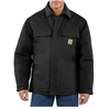 Image de Carhartt C003 Manteau traditionnel isolé en toile de canard pour homme Coupe ample, noir, Small