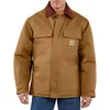 Image de Carhartt C003 Manteau traditionnel isolé en toile de canard pour homme Coupe ample, Marron, Large