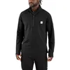Image de Carhartt T-shirt Force décontracté à col montant et demi-fermeture éclair pour homme, noir, Taille S
