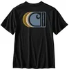 Image de Carhartt T-Shirt Graphique léger à Manches Courtes et Dos en C pour Homme, Coupe décontractée, Noir, XX-Large