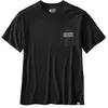 Image de Carhartt T-shirt graphique léger à manches courtes avec poche pour homme, coupe décontractée, noir, Taille M
