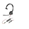 Image de HP Poly Blackwire 3315 - Blackwire 3300 series - micro-casque - sur-oreille - filaire - jack 3,5mm, USB-C - noir - certifié UC en occasion ou reconditionné