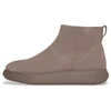 Image de Fitflop pour femme. E35-076 IQ-Comff - Bottines en daim taupe avec fermeture éclair (36), Plat, Cuir, Casuel