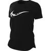 Image de Nike One Dri-Fit FV6373-010 Haut de Course à Manches Courtes avec Graphique pour Femme Noir/Blanc Taille S