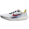 Image de Nike Homme Air Zoom Pegasus 41 Running Shoe, White/Speed Red-Psychic Blue, 45.5 EU