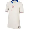 Image de FFF 2025 Stadium Away FZ9198-110 Nike Dri-Fit Réplique du Maillot de Football, pour Enfants Plus âgés, Ivoire pâle, Bleu Clair/Racine Madder Light