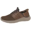 Image de Skechers Homme Garner-Newick 210803 À Enfiler, Dark Brown Textile/Synthetic, 45 EU