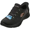 Image de Skechers Femme Summits Classy Night Espadrilles, Black Mesh Black Rose Gold Trim, 41 EU