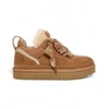 Image de UGG pour femme. 1144032 Lowmel - Baskets en cuir marron (37), Plat, 1 à 3 cm, Lacets, Casuel