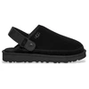 Image de UGG pour homme. 1166915 Goldencoast Clog II sabots en cuir noir (43), Plat, Velcro, Casuel