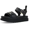 Image de UGG Sandales en Cuir Noir Goldenstar Villa