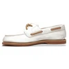 Image de Timberland pour femme. TB0A2Q9XETD1 Chaussures bateau classiques en cuir blanc (36 W), Plat, Lacets, Casuel