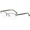 Image de HUGO BOSS BLACK lunettes, modèle BOSS 1729, couleur MATTE RUTHENIUM noir, verre 53 mm, pont 21 mm