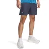 Image de Under Armour Men's UA Launch 7" Shorts Bas, Gris averse/Bleu éther/Réfléchissant, S Homme