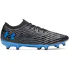 Image de Under Armour Magnetico Pro 5 Baskets à crampons unisexes pour adulte, Noir/gris titane/bleu Atlantis, 12 Women/10.5 Men