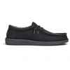 Image de HeyDude pour homme. HD41894 Chaussures Wally Classic noir (41), Plat, Lacets, Casuel