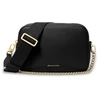 Image de Michael Kors pour femme. 32S5GYTC5L Sac à bandoulière Bryant en cuir grainé noir, taille moyenne (OSFA), Casuel