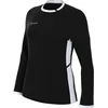 Image de Nike Academy 25 Dri-Fit HM0744-010 T-Shirt de Football à Manches Longues avec col Rond pour Femme, Noir/Blanc, Taille XS
