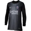 Image de NIKE Paris Saint-Germain 2025/26 Stadium Gardien De But Maillot De Foot À Manches Longues Replica Dri-Fit pour Ado, Black/Smoke Grey/White, HJ5267-010, M