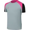 Image de Nike Dri-Fit Strike FN8407-395 Haut de Football à Manches Courtes pour Enfants Plus âgés, Bleu océan, Noir, Rose Hyper Rose, Taille M