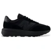 Image de New Balance unisex. U370V1 Baskets en cuir 370 noir (40), 1 à 3 cm, Lacets, Casuel