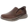 Image de Skechers Homme Baskets Slade Cooper À Enfiler Et Coupe Décontractée, Dark Brown, 41 EU