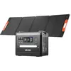 Image de VEVOR Station Électrique Portable 2160 Wh Générateur Solaire Portable 2400 W Panneau Solaire Pliable 200 W pour Alimentation Camping Véhicules de Loisirs, 10 Ports de Sortie, Puissance Entrée Réglable