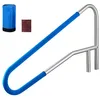Image de VEVOR Rampe Piscine 137x81 cm Main Courante Piscine Acier Inox 304 Charge 100 kg Barre de Sécurité pour Bords de Piscines, Parcs Aquatiques, Centres Spa, avec Housse Antidérapante, Montage Encastré