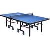 Image de VEVOR Table de ping-pong pour jeu de tennis de table professionnel, table de tennis de table pliable portable d'intérieur en MDF, avec filet à serrage rapide et roues verrouillables, plateaux de 25 mm