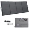 Image de VEVOR Panneau Solaire Portable 400 W Chargeur Solaire Pliable Monocristallin pour Stations d'Alimentation, Camping, Randonnée, Haut Rendement 24%, avec Sortie MC4, Adaptateur CC 10 en 1, Étanche IP67