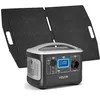 Image de VEVOR Station Électrique Portable 600 W Générateur Solaire Portable Panneau Solaire 100 W Batterie Secours LiFePO4 493 Wh pour Urgence Domestique, Camping, Voyage Camping-car, avec 7 Ports de Sortie
