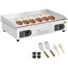 Image de VEVOR Plancha Électrique 4400 W, Plaque à Snacker Commerciale, Plaque de Cuisson de Table, Surface Antiadhésive Plate et Rainurée, Température Réglable 50-300 °C, pour Barbecue Restaurant Snack-Bar