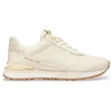 Image de Michael Kors pour femme. 43R5NOFS1L Entraîneur Nova en cuir et nylon vanille (36), Beige, Plat, Lacets, Casuel