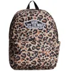 Image de Sac à dos VANS OLD SKOOL CLASSIC INCENSE PRINT VN000H4Y4MG1 BACKPACK MACUTO SAC, Encens (beige/marron avec imprimé léopard noir et marron), marron, Style lifestyle