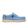 Image de HeyDude pour homme. HD40700 Trainers Wally Stretch Canvas blue (42), Bleu, Tissu, Plat, Lacets, Casuel