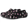 Image de Crocs Sabots graphiques classiques unisexes pour adulte, Noir/fleurs, 7 Women/5 Men
